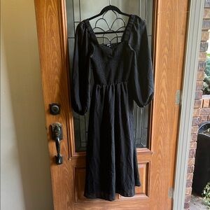 Madewell Black Long Sleeve Dress